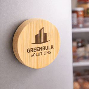 Abridor de botellas de bambú magnético personalizado