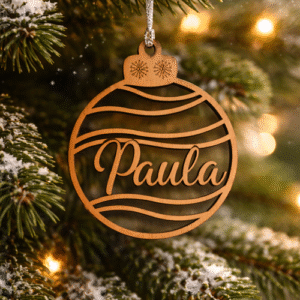 Bola de Navidad en Madera Personalizada