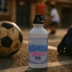 Botella de Aluminio Infantil con Mosquetón (Personalizable)