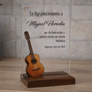Placa metacrilato base madera