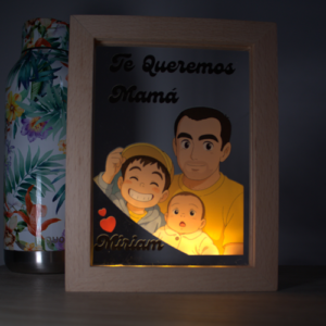 Lámpara Portafotos LED Personalizada (Luz Cálida)