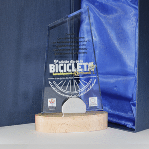 Reconocimiento forma vela con base madera